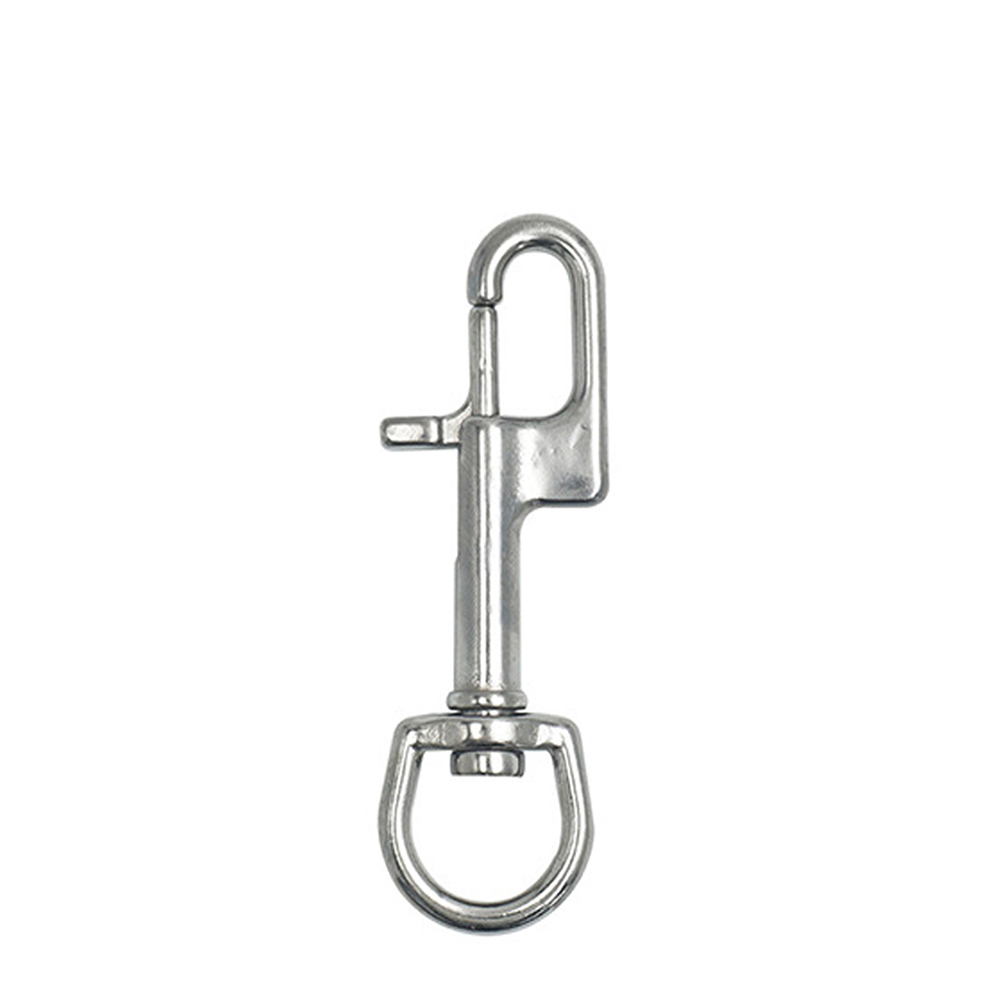 1PC 316 Stainless Steel Swivel Eye Bolt Spring Snap Hook Double Head Hook Marine Diving D Ring Snap Hooks With Swivel