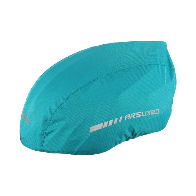 Arsuxeo Fietsen Helm Covers Winddicht Waterdicht Bike Caps Mtb Road Fiets Regenhoes Caps Stofdicht Reflecterende PC08: PC08 blue