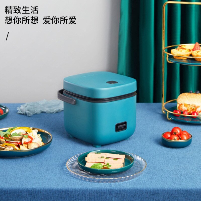 220V 1.2L Cute Mini Rice Cooker Small 1-2 Person Rice Cooker Household Single Kitchen Small Household Appliances WIth Handle