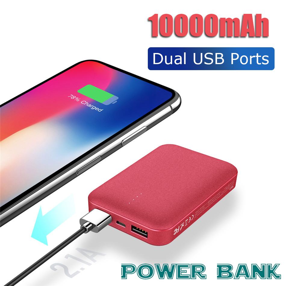 ROCK mini batterie externe Portable Ultra-mince polymère 10000mAh Powerbank batterie pour iPhone 11 Pro XR pour Xiaomi MI9 Huawei P30 PRO