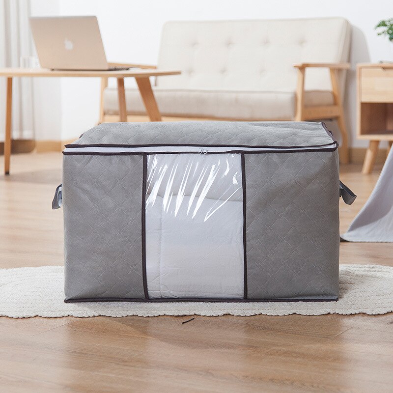 Icke-vävt tyg täcke förvaring väska hem kläder täcke kudde filt förvaringsväska resor bagage arrangör dampproof sortering bag: 3