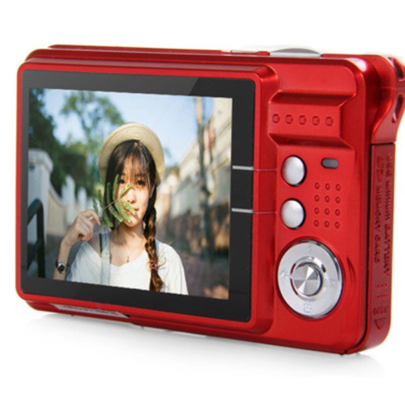 2.7 Inch Ultra-thin 21MP HD Digital Camera Students Digital Cameras Birthday for Kids Friends DJA99: Red