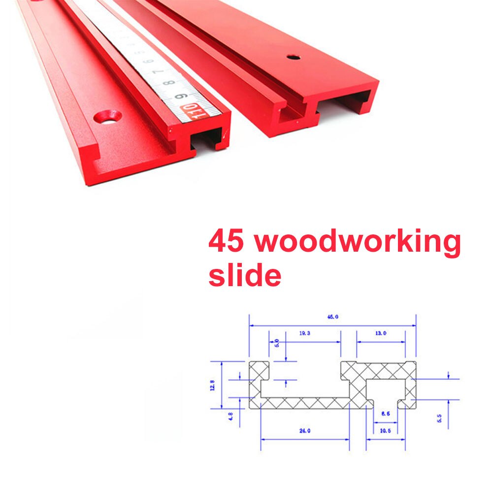 Aluminium Alloy T-track Slot Miter Track Jig Fixture Saw Table Chute for Router Table Bandsaws Woodworking DIY Tools