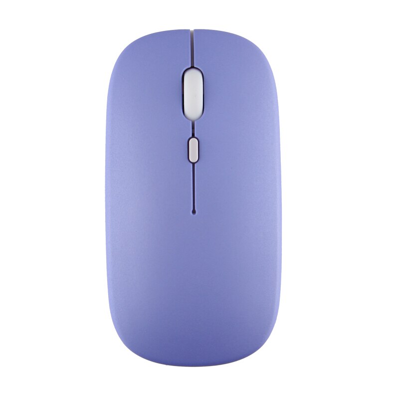 Silent Wireless Mouse Rechargeable Dula Model Tablet Bluetooth-compatible Mouse for iPad/Samsung/Huawei Laptop Mice 2.4G Mause: purple