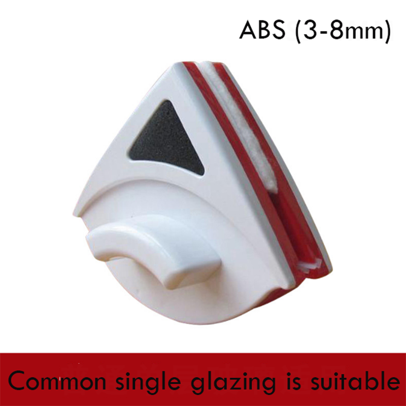 Magnetisk vinduesrengøringsbørste vinduesviskerrenser dobbelt side magnetisk børste vinduesglasbørste til vask: Rød  s3-8mm