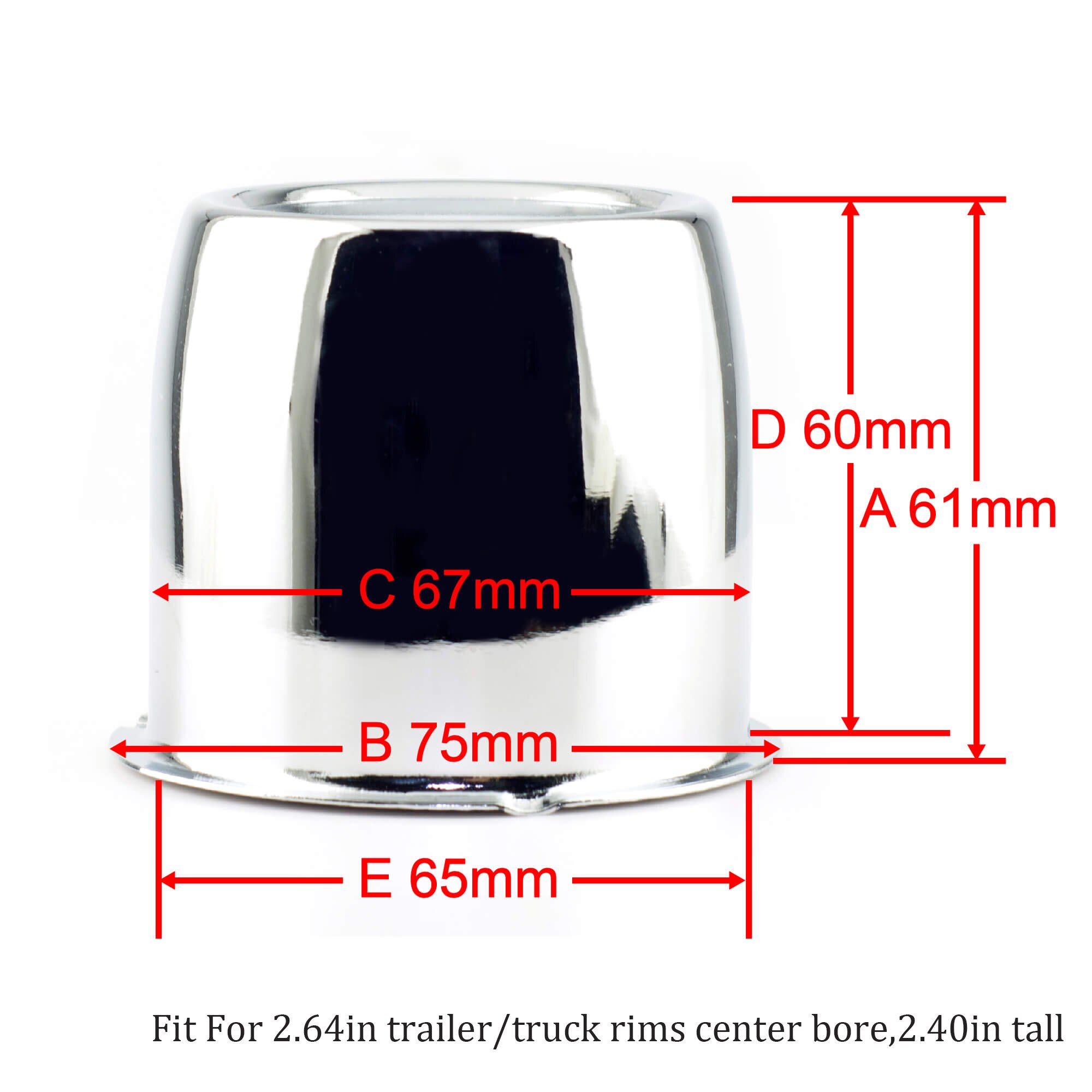 4pcs Push Through Center Cap For Rim 4.25in 5.15in 4.4in 3.19in 3.74in 4.88in 2.64in 2.91ih Hubcap Trailer/Truck Car Accessroies: Yellow