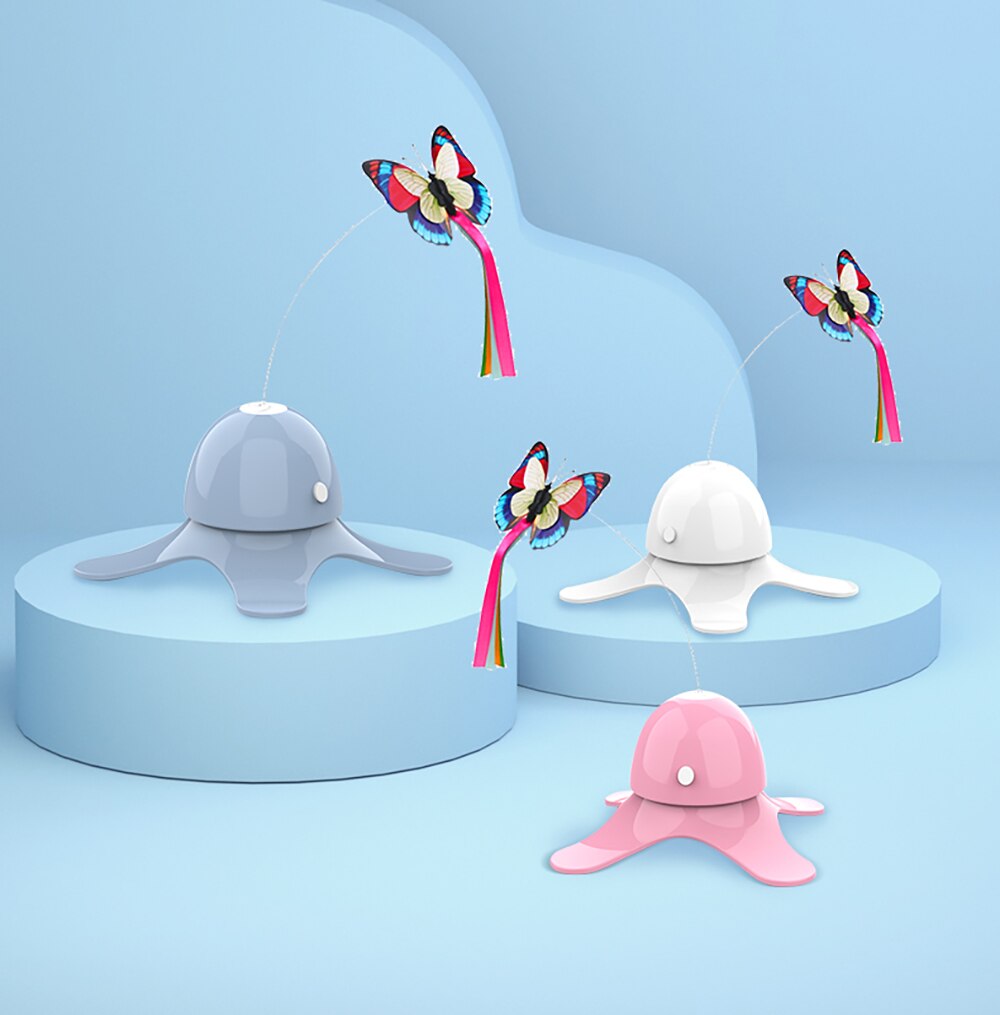 Electric Cat Teaser Toy Smart Spinning Automatic Interactive Funny Stick Training Amusement Interesting Kitten Toys Supplies