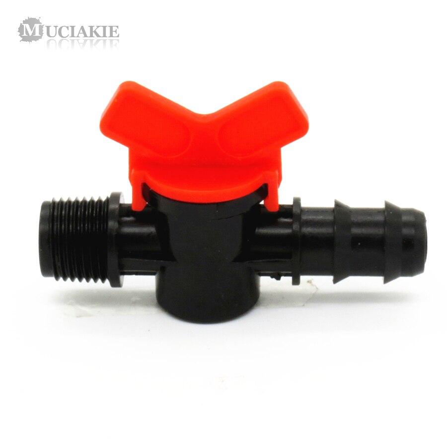 MUCIAKIE 1PC 1/2'' Male Thread Valve Connector to 20mm Garden Irrigation Fitting Micro Garden Pipe Drip Tape Adaptor