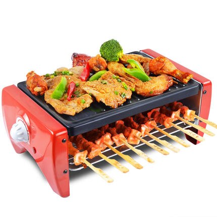 Techwood-horno eléctrico sin humo, estufa de barbacoa para el hogar, sartén eléctrica para hornear, máquina de hierro coreana