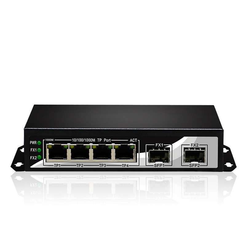 2 Sfp Fiber Optische Poort 4 RJ45 Tp Poorten 6 Poorten 10/100/1000Mbps Sc Gigabit Switch ftth Gpon Terminal