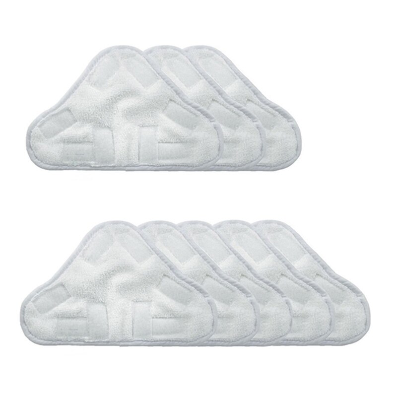 8 Pcs Of Replacement Steam Mop Microfiber Cloth Pad For H2O X5 Mop Triple-Cornered Mop: Default Title