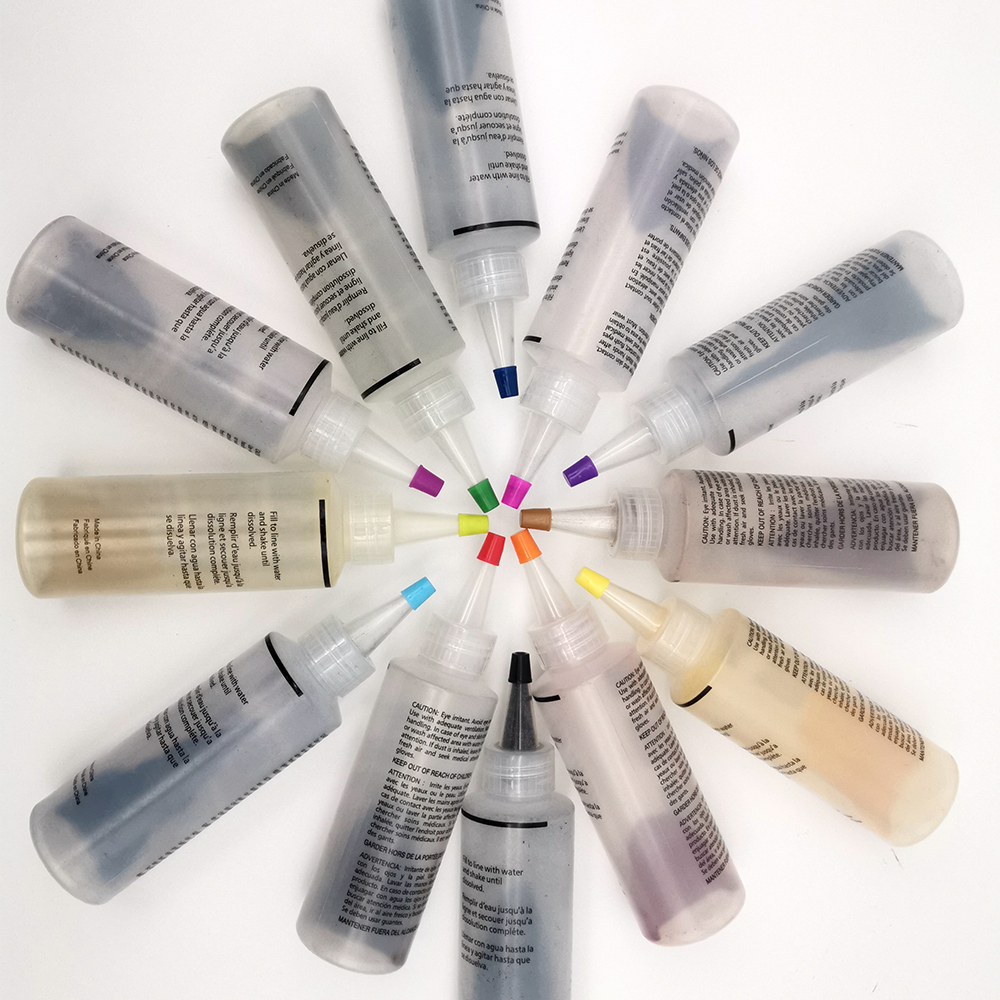 12pcs Clothing Set Tie-Dye Kit Party Group Fabric Textile Easy Use Activities DIY Tie Dye Kit