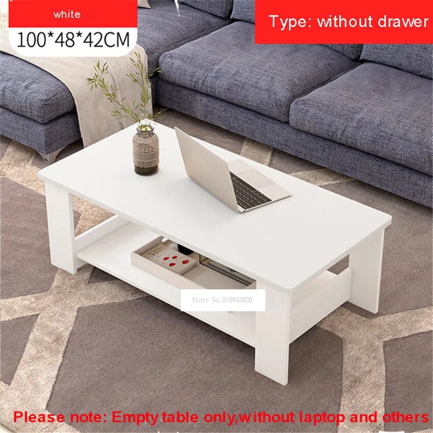 100cm Rectangular Modern Simple Wood Tea Table 2 L... – Grandado