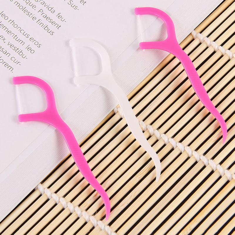 50pcs Adults Interdental Brush Clean Dental Floss Teeth Stick Tooth Pick Interdental Teeth Clean Toothpick Flosser Dental Brush