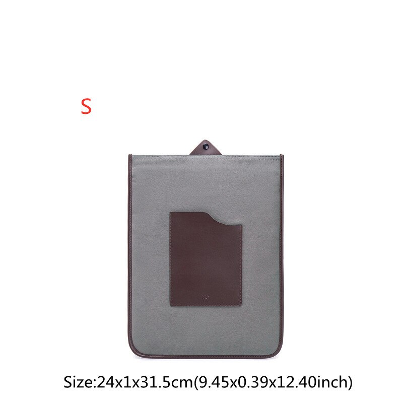 Moda teczki duża pojemność torba na laptopa dokument podróży Ipad Notebook organizator etui Tablet przechowywania ochrony torebka: Gray S
