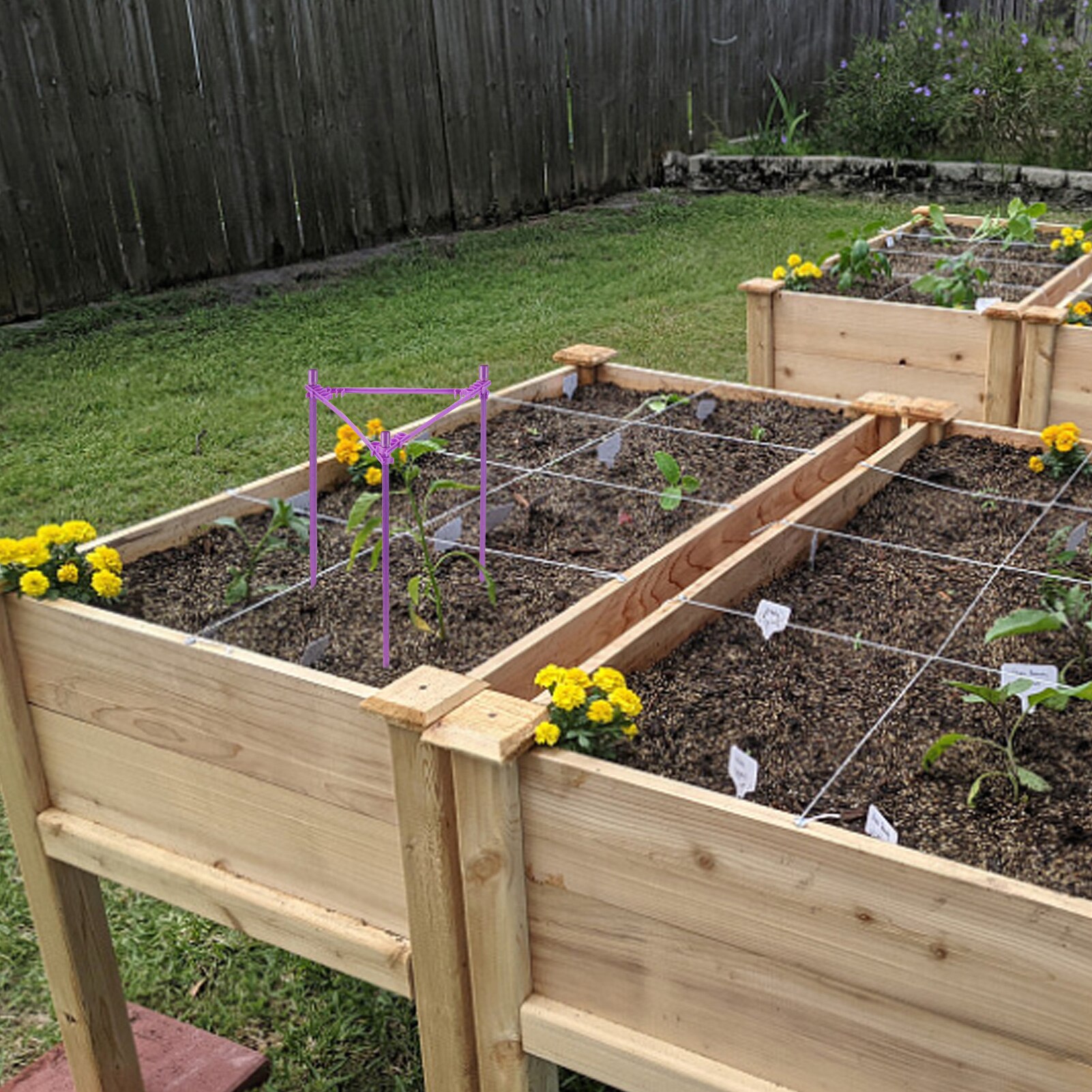 Plant Support Stakes For Indoor Plant Ergonomic Tomato Cages For Garden Adjustable Stake Arms Climbing Trellis Waterproof