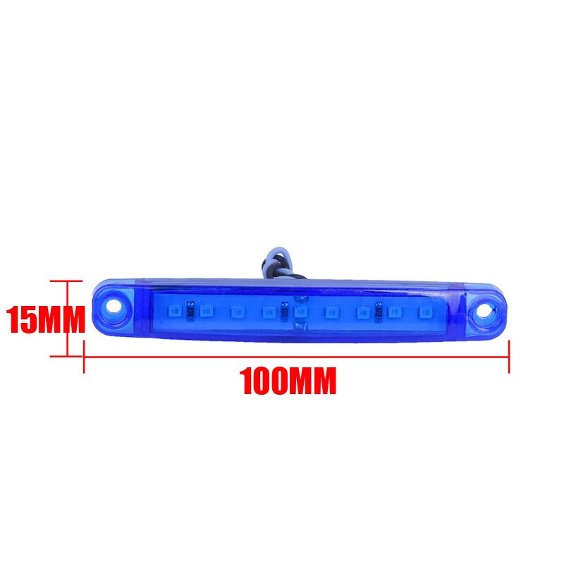 20 Stuks Side Verlichting Blauw 9LED Truck Bus Marker Waterdichte Lamp Lampen