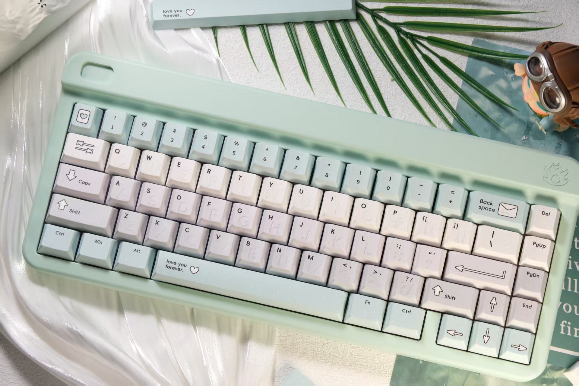 Tapa de teclado con letras de amor, 146 teclas, adecuada para teclado mecánico, Material duradero resistente al desgaste PBT, altura Original