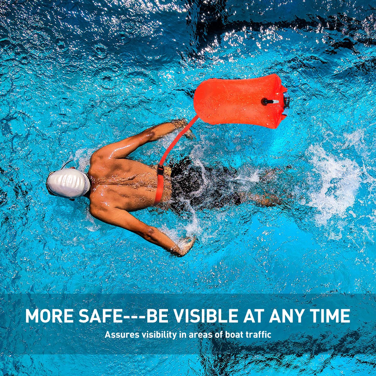 1PC Swimming Buoy Open Water Swim Float Ultralight Safety Float Swiming Bag For Swimmers Triathletes Snorkelers Surfers