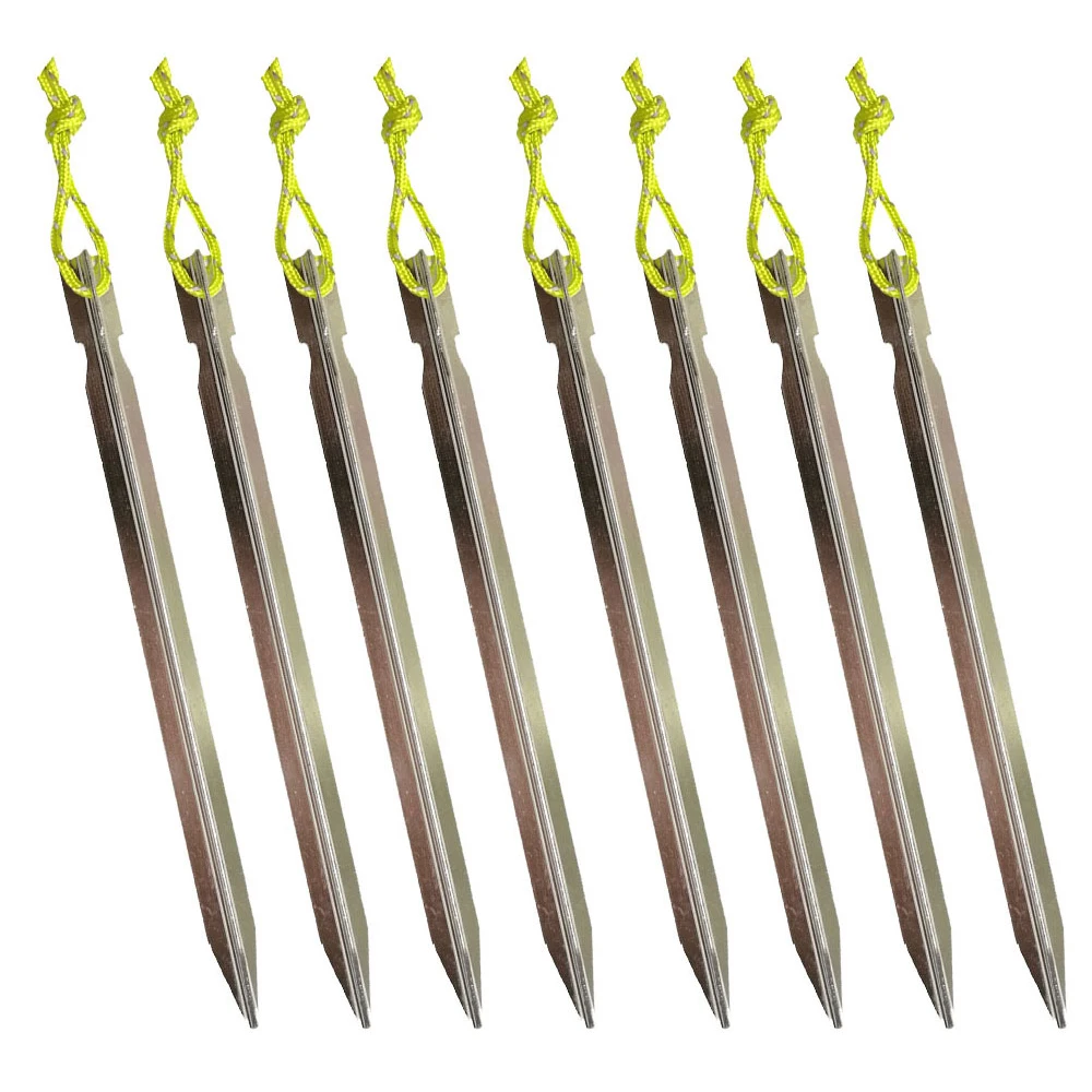Tent Pegs 18cm Aluminum Tent Stake with Rope Outdoor Tent Nail Peg Tent Accessories Equipment: Chocolate
