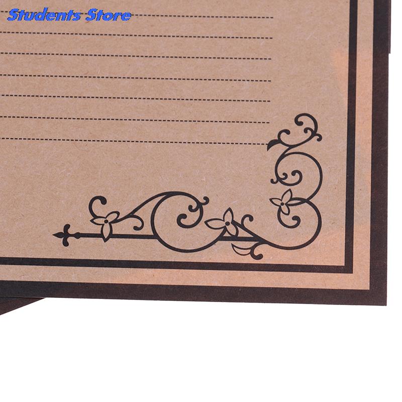 8 Sheets/set Writing Kraft Letter Paper European Vintage Style School Office Stationery Supplies