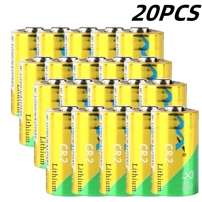 2-50pcs CR2 3V Bateria de Lítio 900mAh 15*27mm CR15270 Bateria de Substituição - Não Recarregável: BRANCO