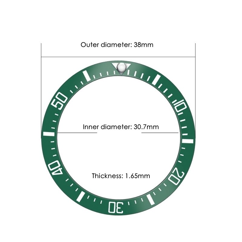 3 Kleuren Keramische Bezel 38Mm Innerlijke 30.8Mm Horloge Ring Krasbestendig Insert Ring Voor Gmt Horloge 40mm Behuizing Horloge Accessoires