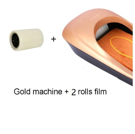 Máquina automática de cubierta de zapatos, dispensador de cubierta de suela de membrana de zapatos de una sola vez, ahorro de tiempo y trabajo, con 2 rollos de película: Gold 2 roll film