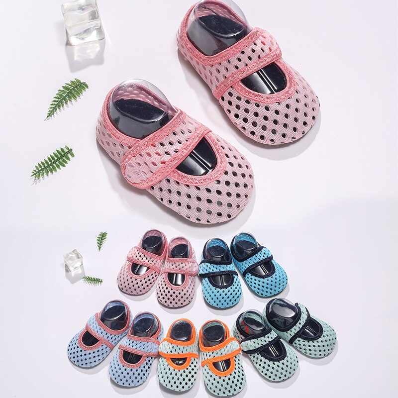 1-2Y Baby Zachte Zool Sokken Zomer Dunne Mesh Ademende Peuter Jongen Meisje Schoenen Sok Kinderen Kids Cartoon Thuis Anti-slip Vloer Sox