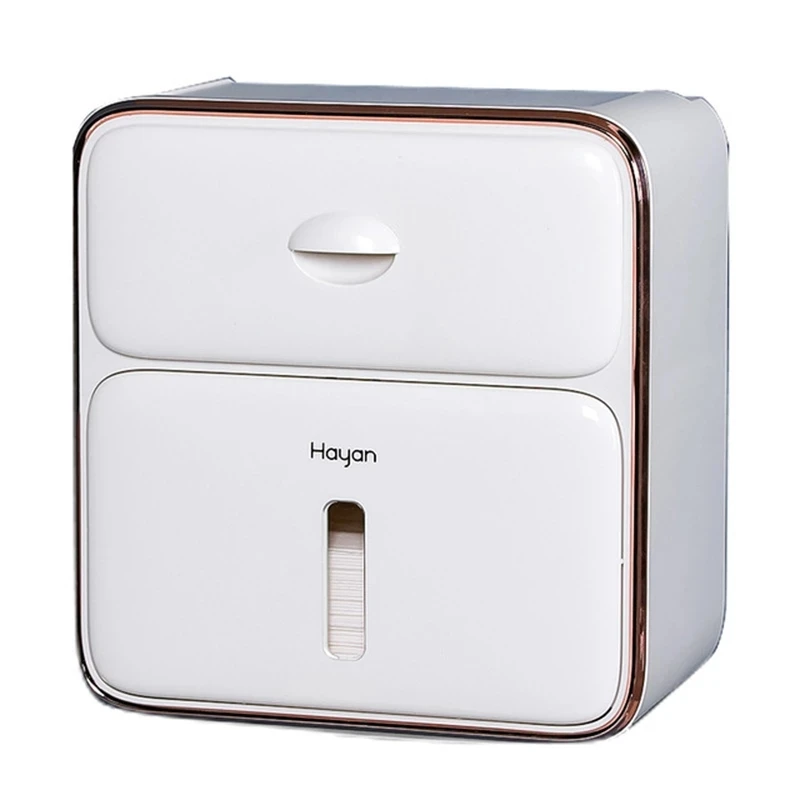 Porte-papier hygiénique mural, tube de rouleau de papier toilette étanche, boîte de rangement, étagère à mouchoirs, produit HOProduct