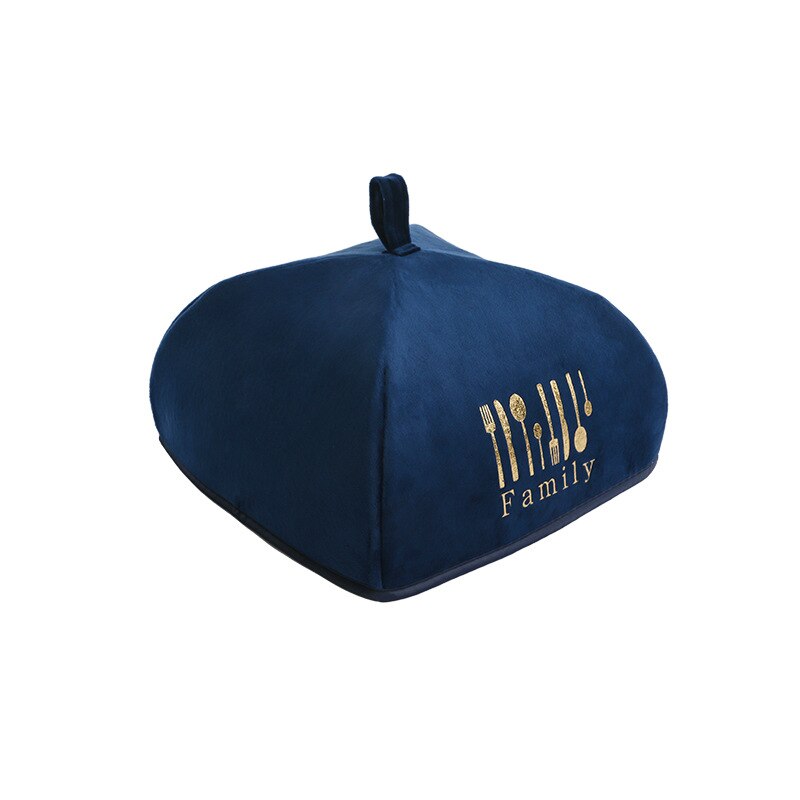 Dish Cover Household Fold Dish Cover Meal Insulation Dish Cover Winter Dish Leftovers Preservation Food Cover kichen gadget: Blue-S