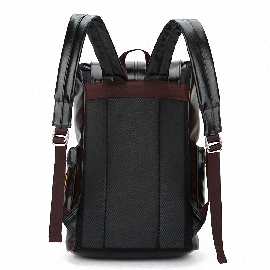 À prova d15 água 15.6 Polegada portátil mochila do plutônio mochilas de couro dos homens para o adolescente