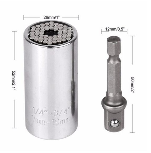 Limiet 100 Top 7-19mm Gator Grip Universele Dopsleutel Boormachine Adapter 2 Delige Set Moer Bout tool