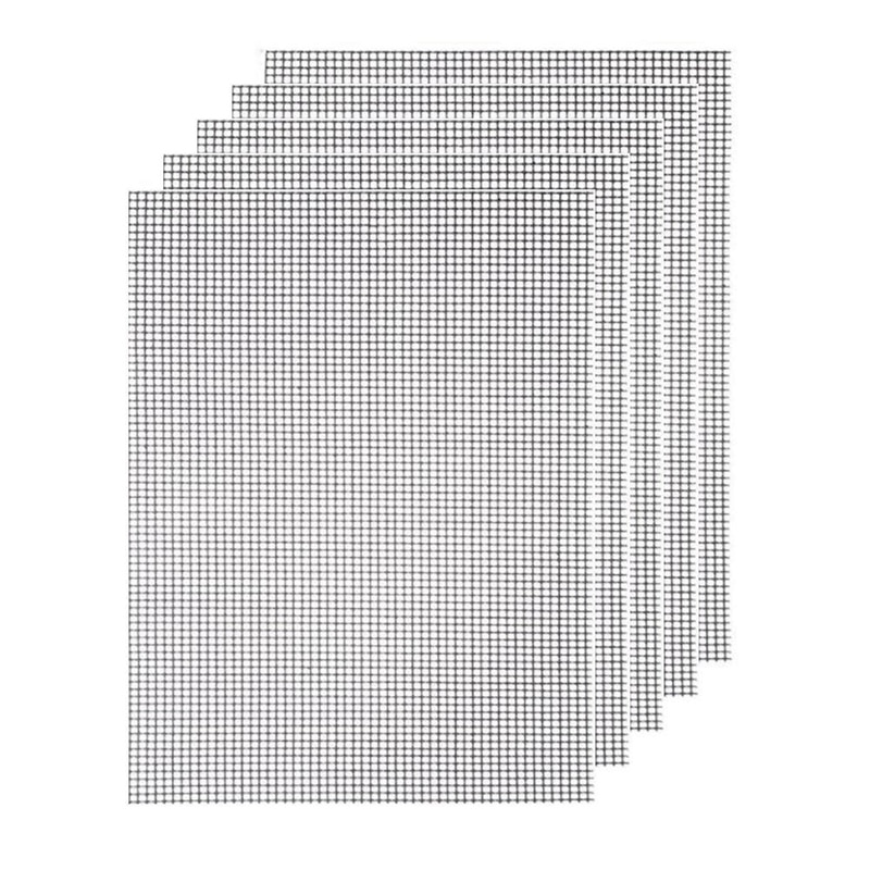 BBQ Barbecue Cooking Mat Set 5 pcs BBQ Grill Mat BBQ Grill Anti Adhesive Reutilisables, Heat Resistant 40x30cm: Default Title