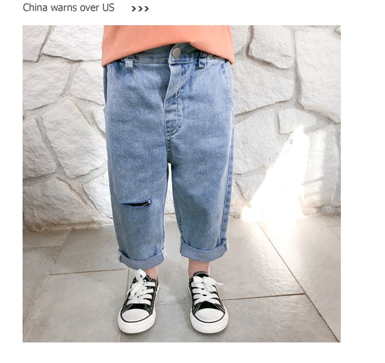 baby gutter jeans vår høst jeans til gutt 2 3 4 5 6 år smålåve barnebukser låve denim bukser bukser