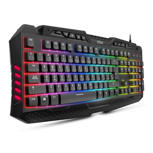 Teclado para jogos krom kyra rgb usb preto