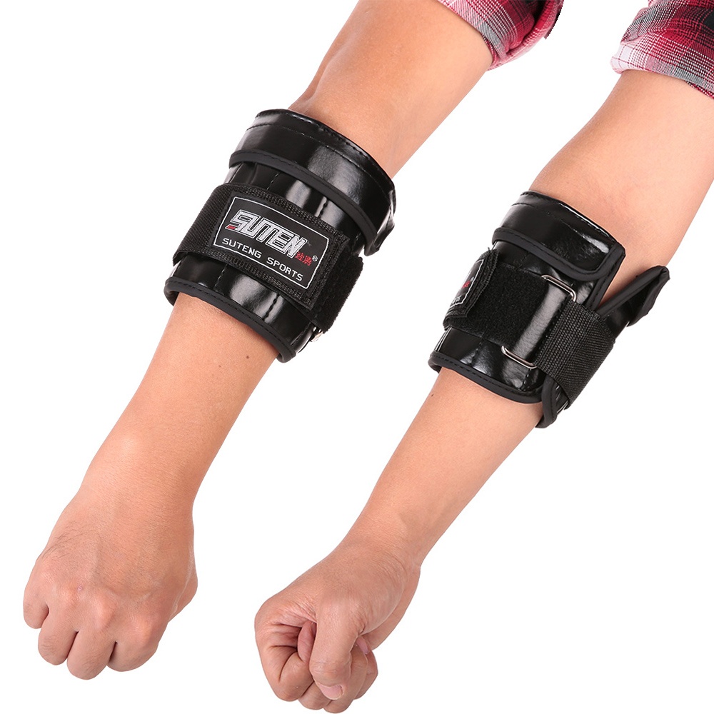 1 Pair Hand Wrist Ankle Weights Hand Weights Strap Bandage Exercise Fitness Workout Boxing Training PU leather Oxford cloth