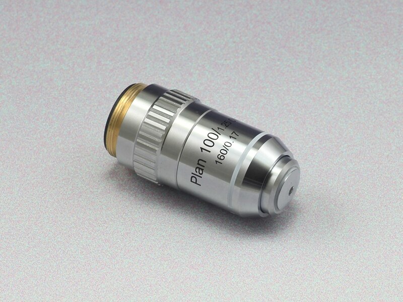 Biological Microscope Plan Objective Lens 4X 10X 20X 40X 60X 100X RMS Thread 160/0.17: TYPE B 100X