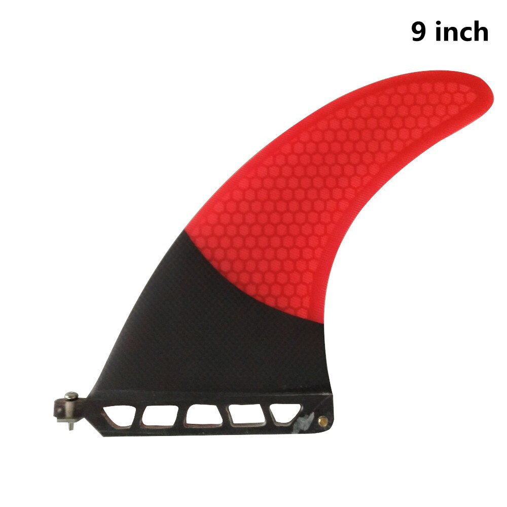 Surfing surfboard Single Fin central fin Fibreglass 6''7''8''9'' Fins Red Color SUP Board Quilhas Fins: 9 inch