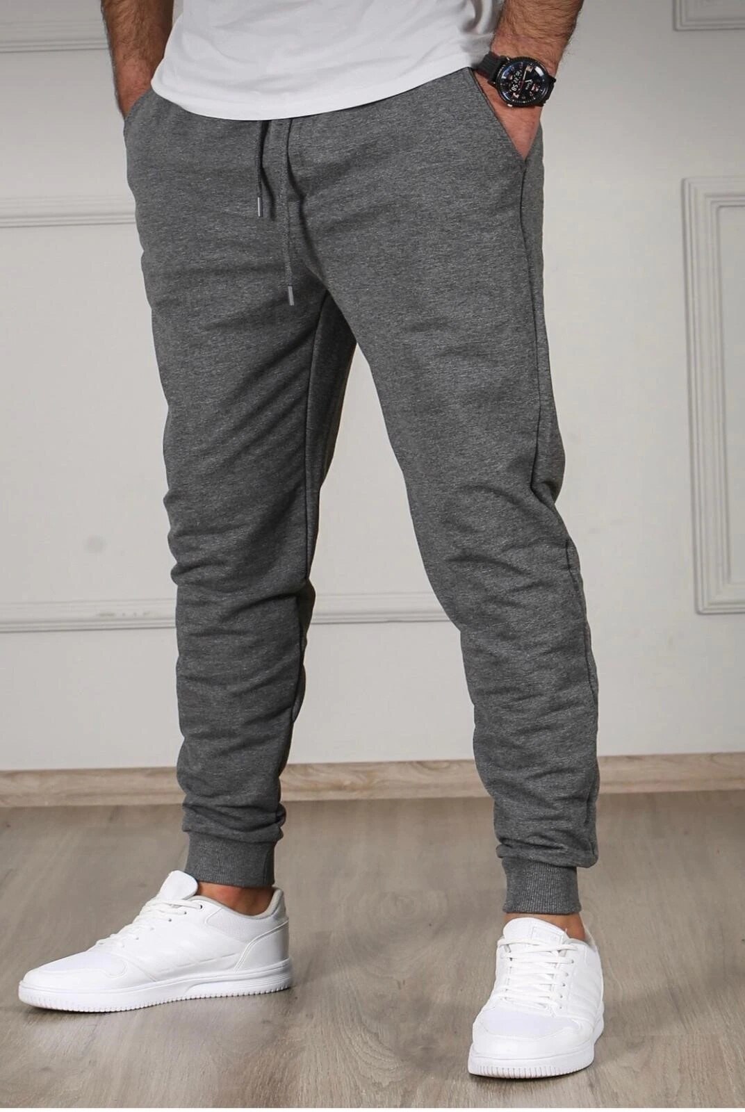 Men&#39;s Anthracite Slim Fit Jogger Sweatpants