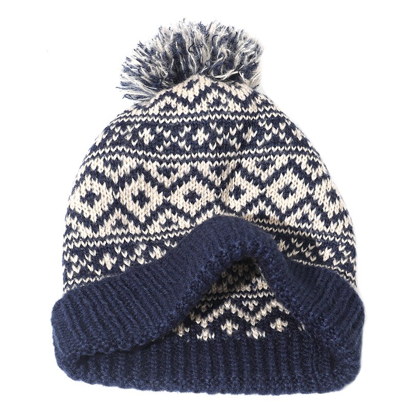 Damska czapka z dzianiny pomponowej, czapka zimowa, puszysta czapka z daszkiem na zewnątrz, naturalna bawełna z pomponem, czapka damska, wygodna elastyczna konstrukcja
