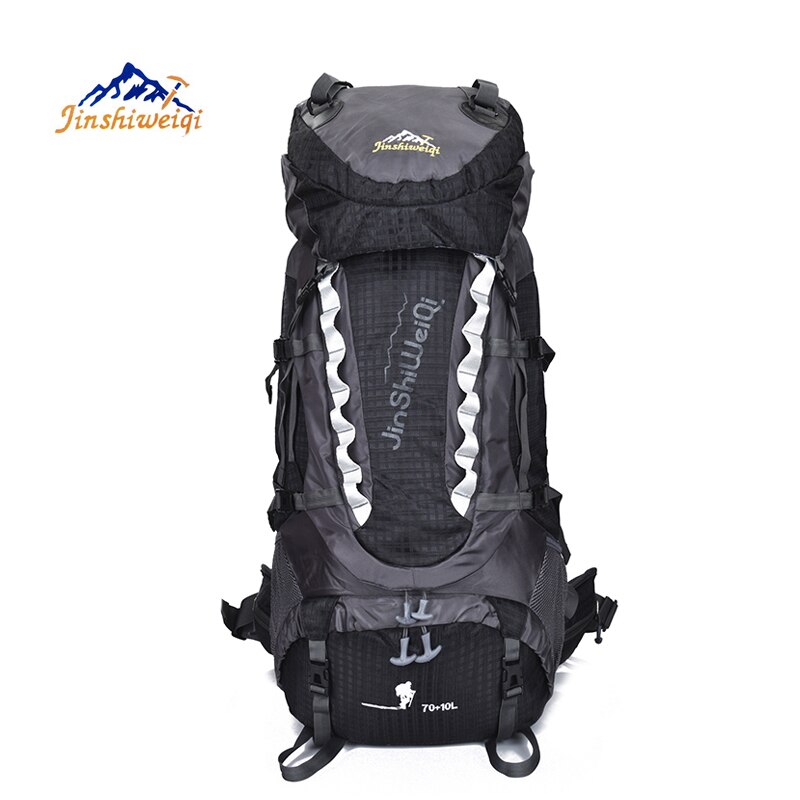 Camping hiking bag Outdoor Climbing Backpacks Waterproof Nylon Travel Sport Mountaineering Bags Zipper Hiking Backpack 80L