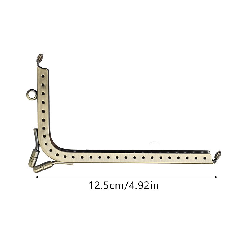 Nonvor 1 sztuk l-kształt metalowy pocałunek blokada zapięcia torebka rama portfel w stylu torebki uchwyt robić torby DIY akcesoria kaletnicze części 5 rozmiary: 12.5CM
