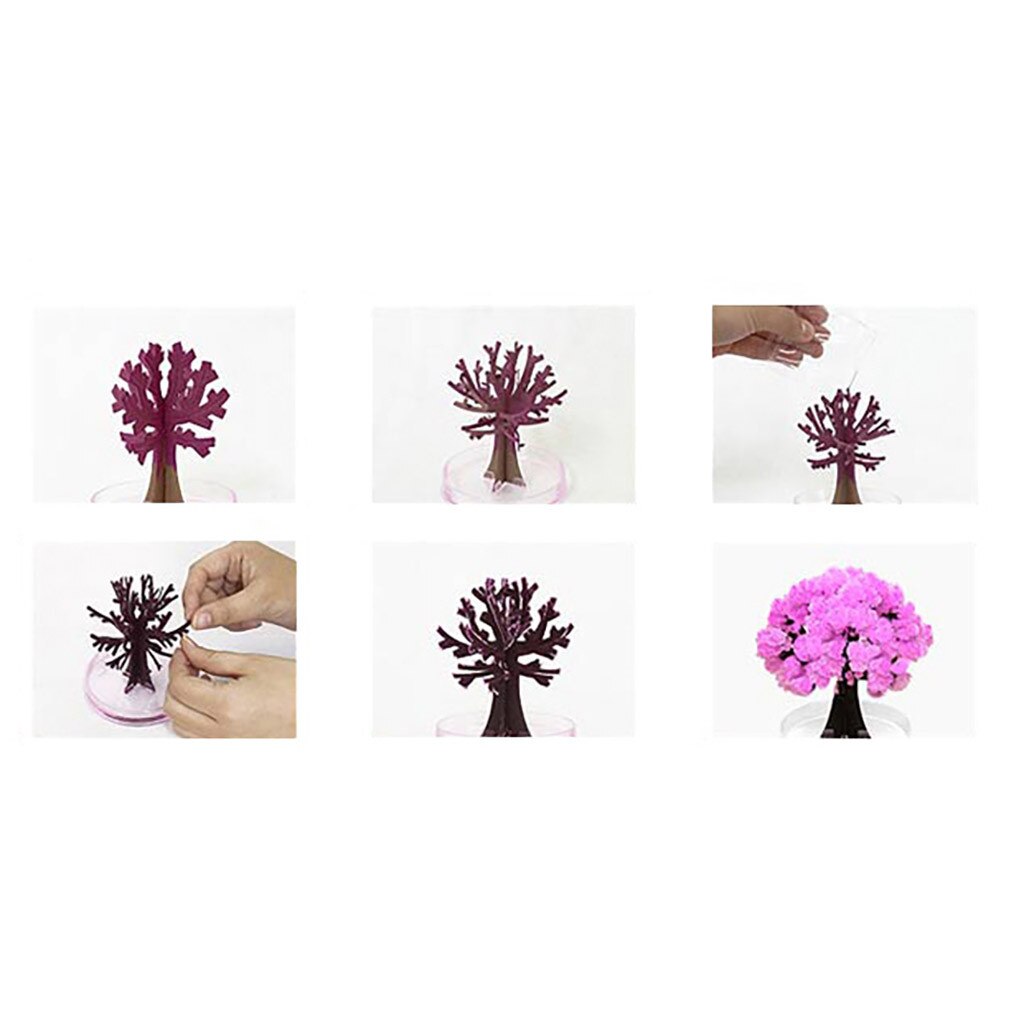 100% Brand and Cherrytree Paper Tree Flowering Colorful Magic Growing Tree Toy Craft chemical #1