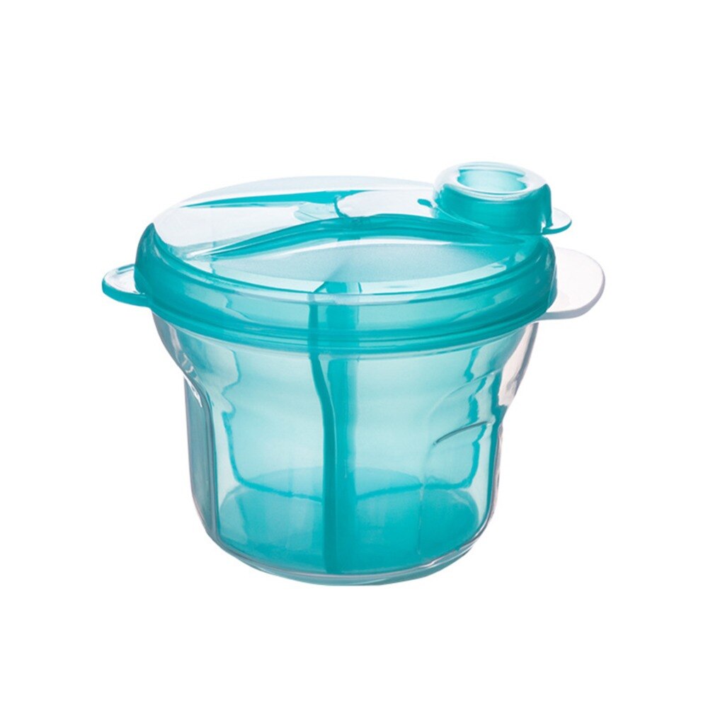 Melkpoeder Container Babyvoeding Opslag Snack Doos Draagbare Opslag Voor Baby Formule Melk Opslag Mix Container Baby Melk doos: Blue 4 grid