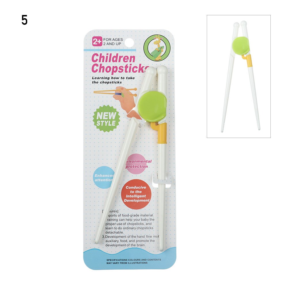 Palillos de comida de dibujos animados para niños y bebés, palillos de fácil uso, divertidos, para aprendizaje y entrenamiento, juego de cena, herramientas de cocina, 1 par: 5