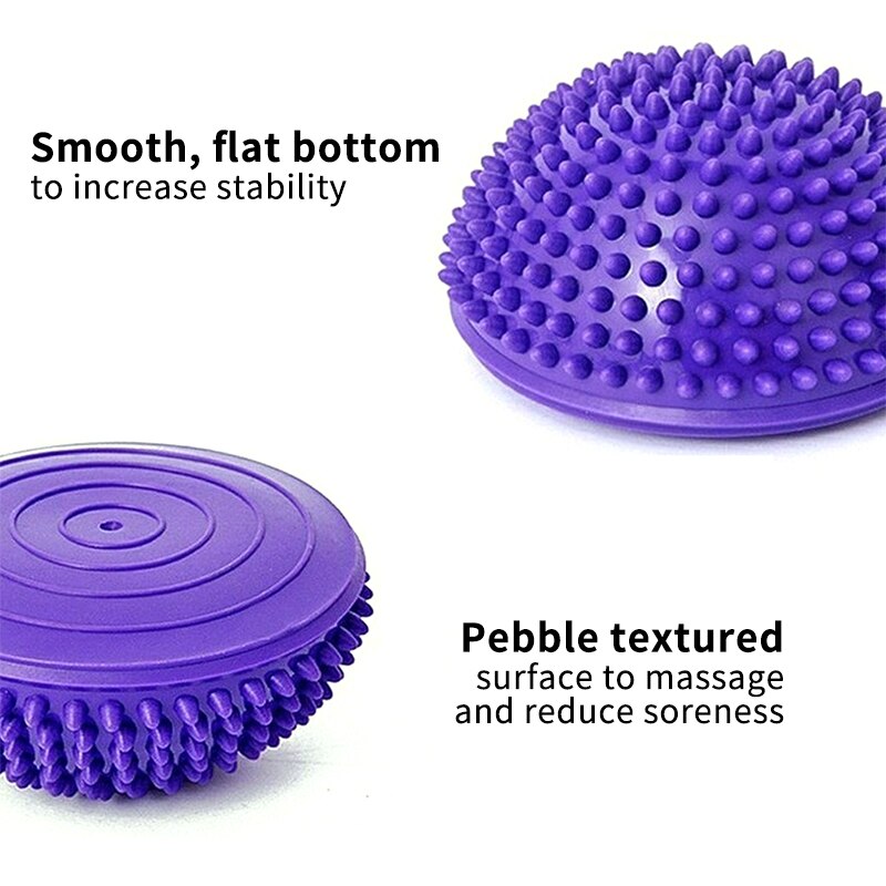 Yoga Balls Exercises Trainer Fitness Balancing Ball Inflatable Half Sphere PVC Massage Balls Stabilizer Massage Point Half Ball
