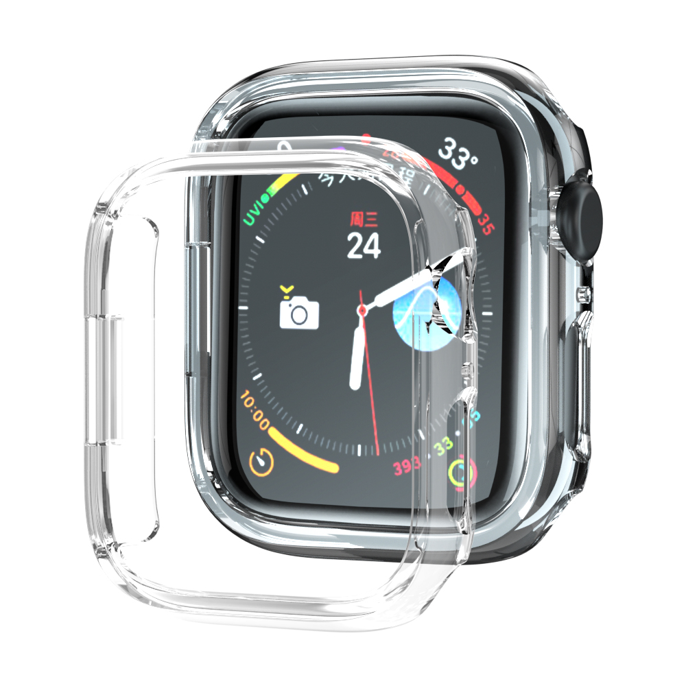 Para Apple Watch 45mm 41mm 38mm 42mm 40mm 44mm cubierta de esqueleto chapada marco duro de la caja del parachoques de PC para iWatch SE 8 7 6 5 4 3 2 1 funda