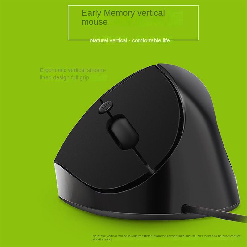 Bkscy ergonomische, vertikale, kabelgebundene, wiederaufladbare optische usb-maus 1600 5d dpi, leise, für büro, gaming und pc/laptop