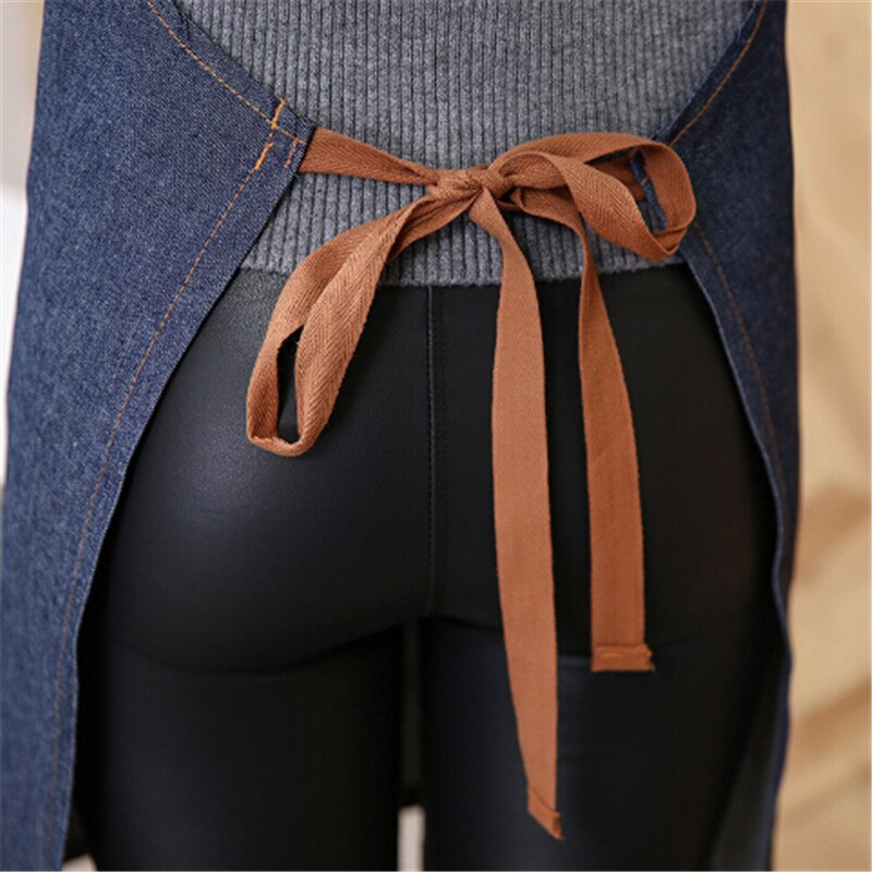 kitchen Denim work Apron unisex for cooking apron for Woman man Cowboy Antifouling Chef Cooking pinafore Delantal Tablier